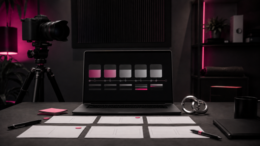 Creator studio prepared for planning a long-term brand partnership campaign